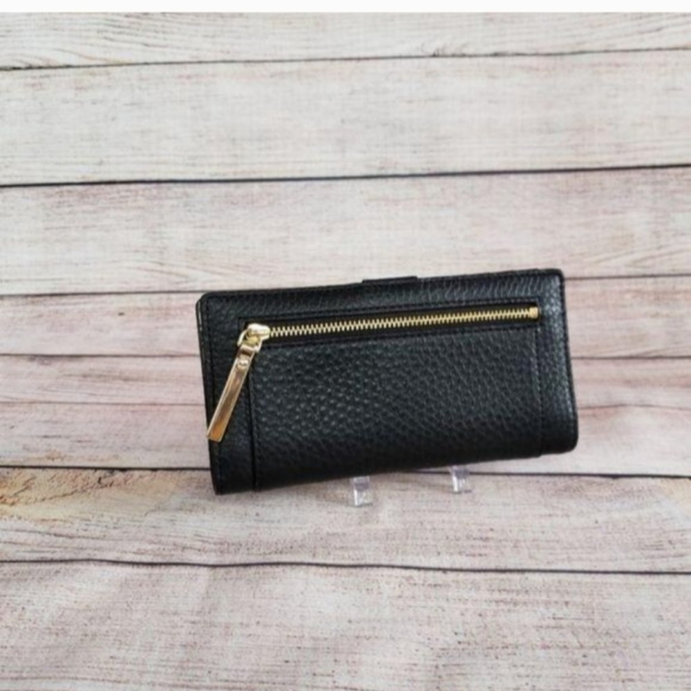 Kate Spade New York Carlin St Studded Embelished Stacey Pebbled Leather Wallet - Picture 5 of 6